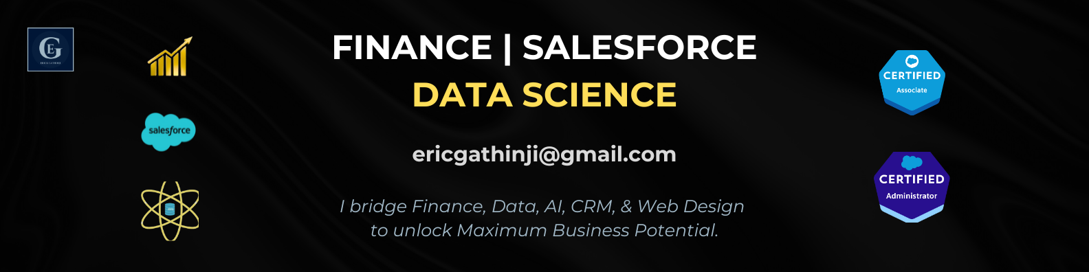 banner showing Erick Gathinji's expertise and skills